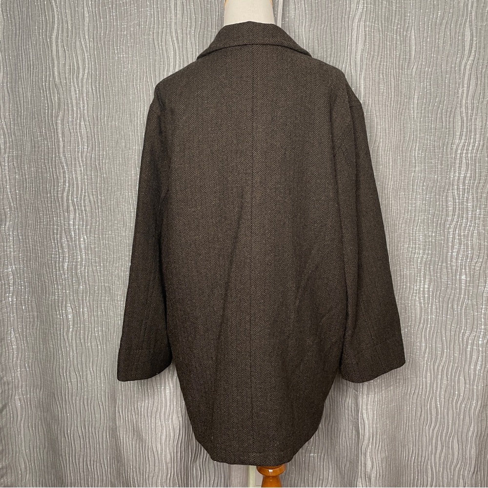 Willi Smith Double Breasted Herringbone Wool Coat - image 2